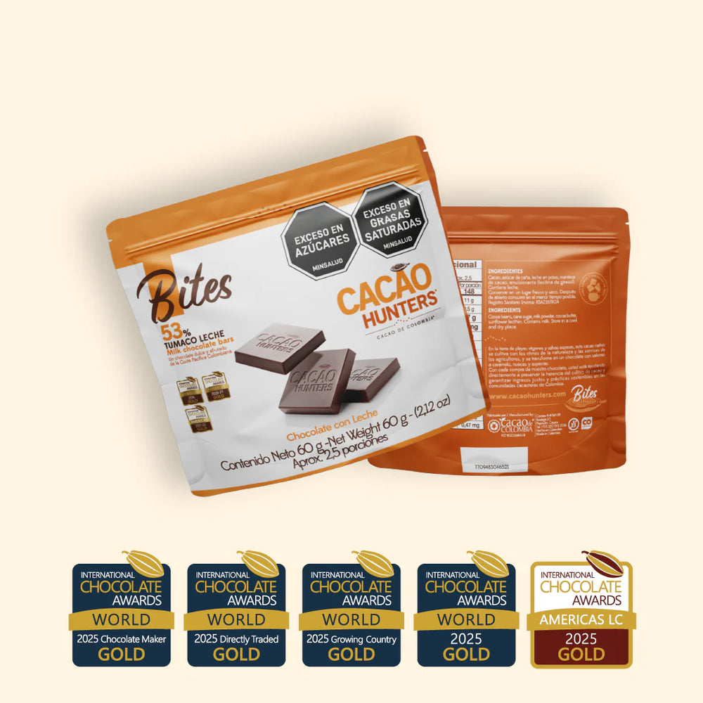 Word's Best Milk Chocolate 2025 | Cacao Hunters - Tumaco Leche 53% Bag