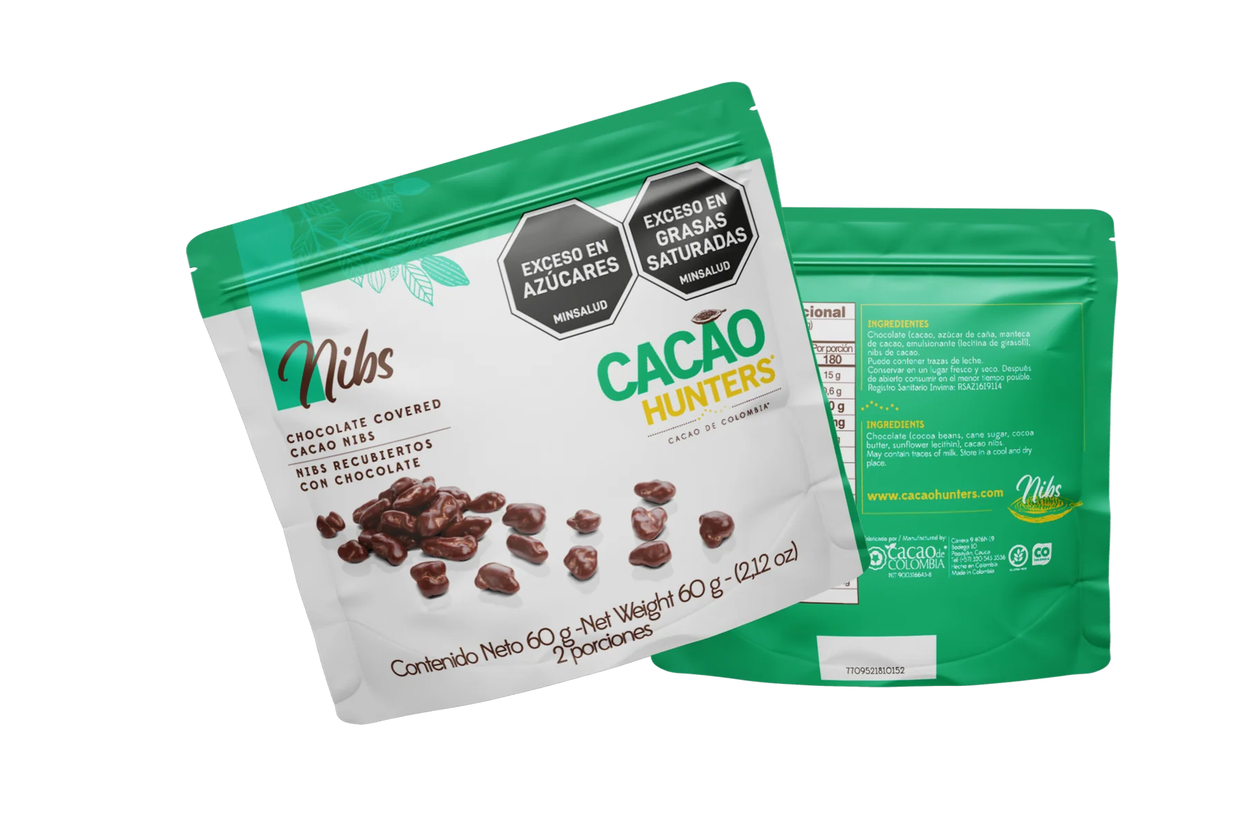 Cacao Hunters - Chocolate-covered Nibs Dragees pack