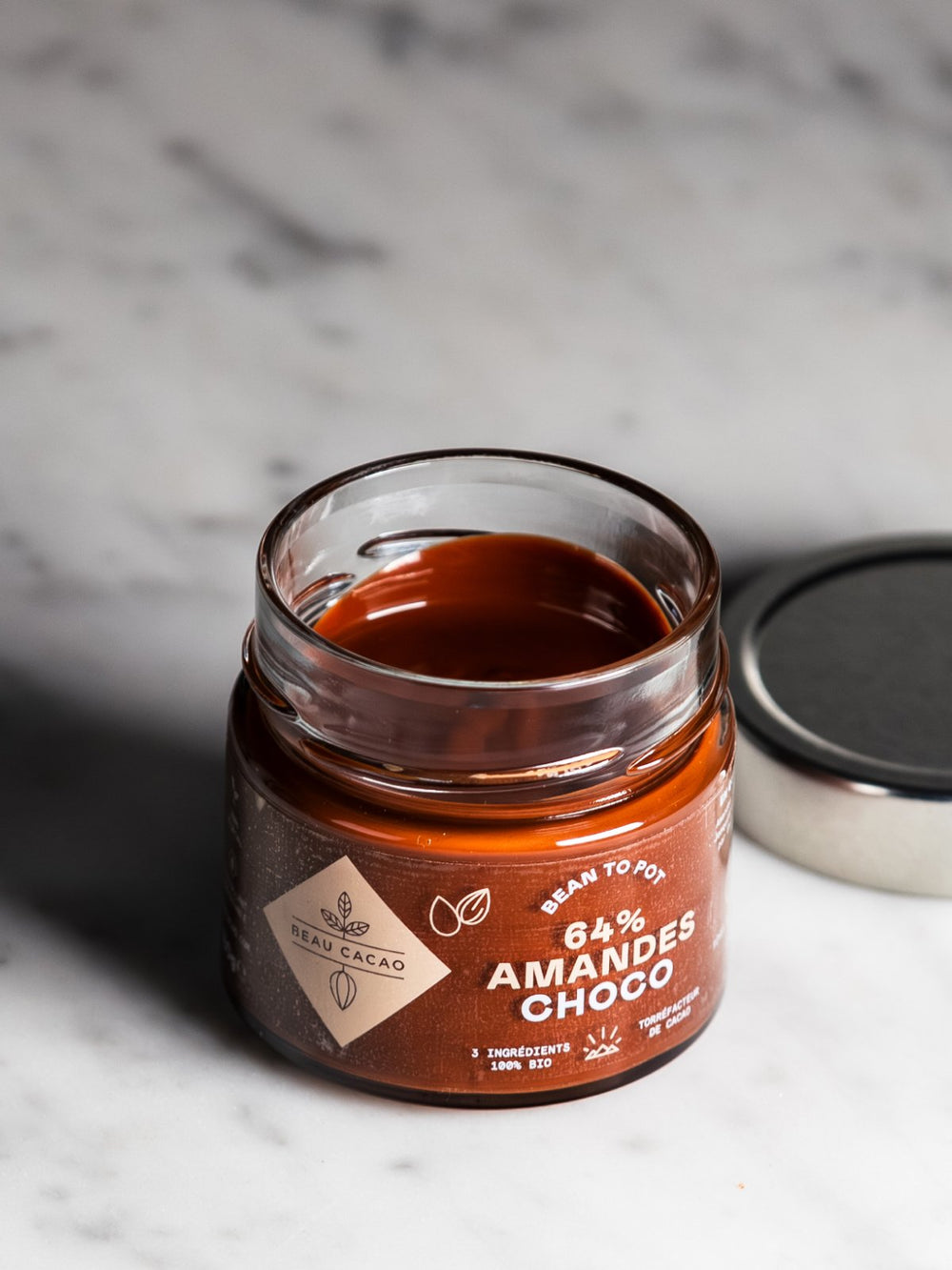 Beau Cacao - Organic Almonds Chocolate Spread 64% | World's Best Chocolate Spread