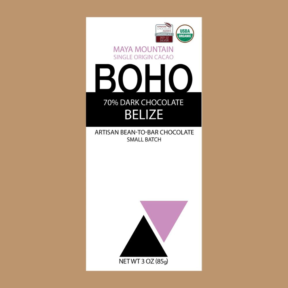 BOHO - Belize Maya Mountain 70% Dark Chocolate | Heirloom Single-Origin, ICA Winner
