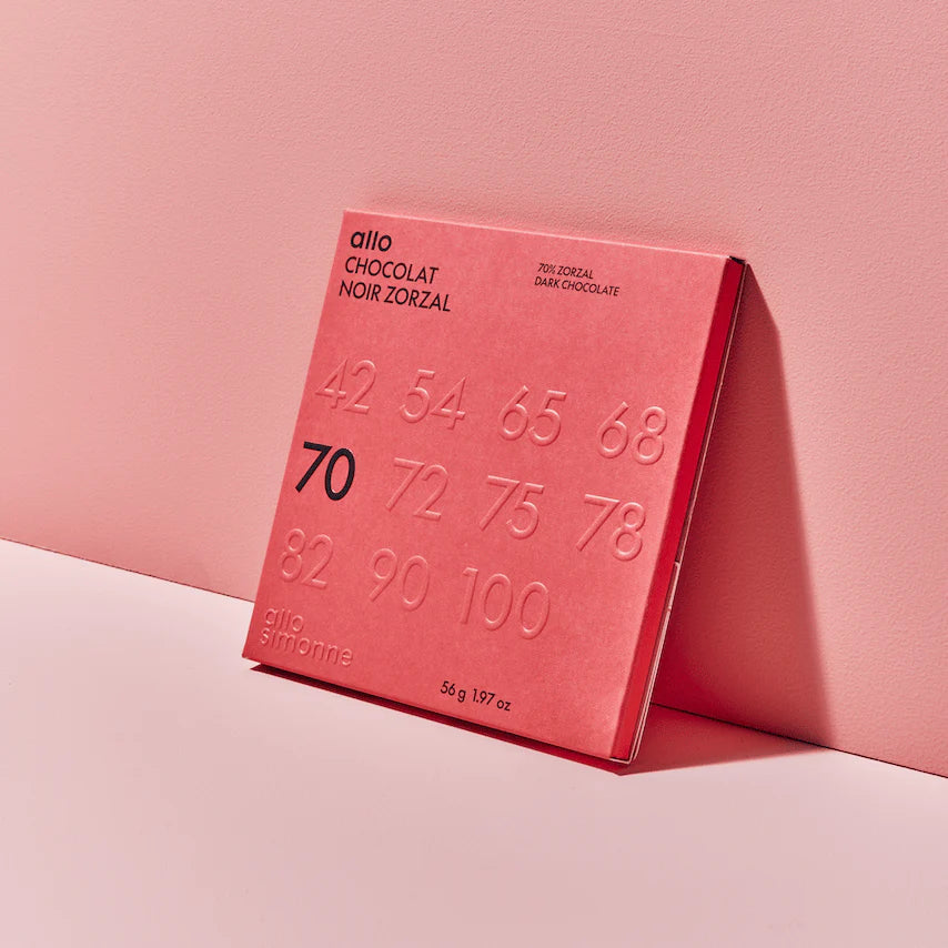 Dark Chocolate | Allo Simonne - Zorzal 70%, Dominican Republic packaging